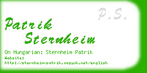 patrik sternheim business card